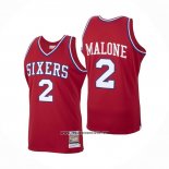 Camiseta Philadelphia 76ers Moses Malone #2 Mitchell & Ness 1982-83 Rojo