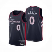 Camiseta Philadelphia 76ers Tyrese Maxey #0 Ciudad 2023-24 Azul