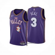 Camiseta Phoenix Suns Bradley Beal #3 Ciudad 2024-25 Violeta