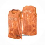 Camiseta Phoenix Suns Devin Booker #1 Select Series 2023 Naranja