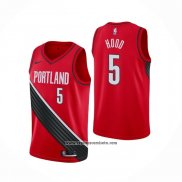 Camiseta Portland Trail Blazers Rodney Hood #5 Statement Edition Rojo Negro