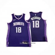 Camiseta Sacramento Kings Russell Westbrook NO 18 Ciudad 2025-26 Violeta