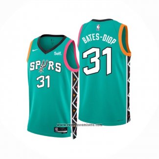 Camiseta San Antonio Spurs Keita Bates-Diop #31 Ciudad 2022-23 Verde