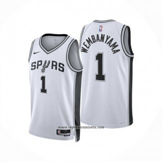 Camiseta San Antonio Spurs Victor Wembanyama #1 Association 2024-25 Blanco