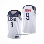 Camiseta USA Jaylen Brown 2019 FIBA Basketball World Cup Blanco