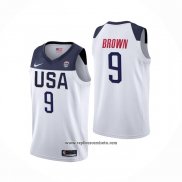 Camiseta USA Jaylen Brown 2019 FIBA Basketball World Cup Blanco