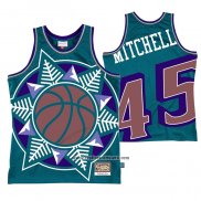 Camiseta Utah Jazz Donovan Mitchell #45 Mitchell & Ness Big Face Azul