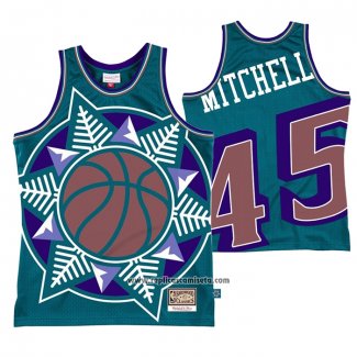 Camiseta Utah Jazz Donovan Mitchell #45 Mitchell & Ness Big Face Azul