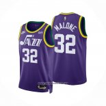 Camiseta Utah Jazz Karl Malone #32 Classic 2023-24 Violeta