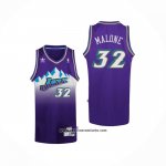 Camiseta Utah Jazz Karl Malone #32 Retro Violeta
