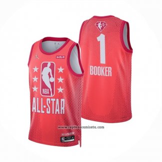 Camiseta All Star 2022 Phoenix Suns Devin Booker #1 Granate