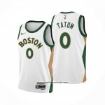 Camiseta Boston Celtics Jayson Tatum #0 Ciudad 2023-24 Blanco