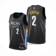 Camiseta Brooklyn Nets Blake Griffin #2 Ciudad 2020-21 Negro