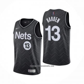 Camiseta Brooklyn Nets James Harden #13 Earned 2020-21 Negro