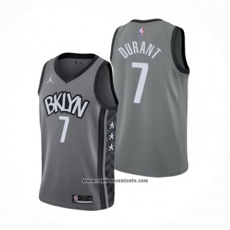 Camiseta Brooklyn Nets Kevin Durant #7 Statement 2021 Gris