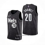 Camiseta Brooklyn Nets Landry Shamet #20 Earned 2020-21 Negro