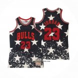 Camiseta Chicago Bulls Michael Jordan #23 Independence Day Mitchell & Ness Negro