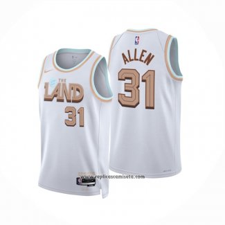 Camiseta Cleveland Cavaliers Jarrett Allen #31 Ciudad 2022-23 Blanco