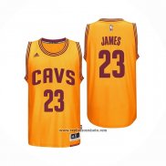 Camiseta Cleveland Cavaliers LeBron James #23 Retro Amarillo