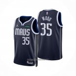 Camiseta Dallas Mavericks Christian Wood #35 Statement 2022-23 Azul