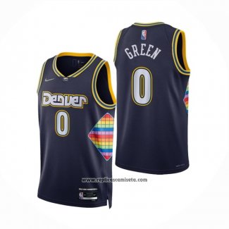 Camiseta Denver Nuggets JaMychal Green #0 Ciudad 2021-22 Azul