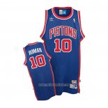Camiseta Detroit Pistons Dennis Rodman #10 Retro Azul