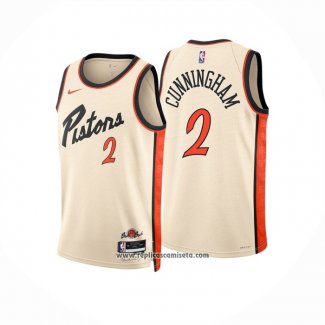 Camiseta Detroit Pistons Jared Cunningham #2 Ciudad 2024-25 Amarillo