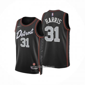 Camiseta Detroit Pistons Joe Harris #31 Ciudad 2023-24 Negro