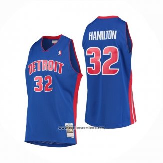 Camiseta Detroit Pistons Richard Hamilton #32 Mitchell & Ness 2003-04 Azul