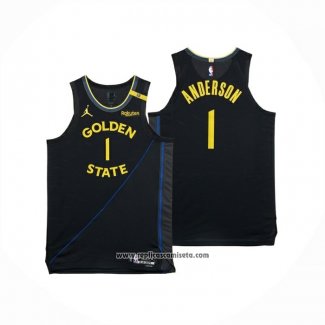 Camiseta Golden State Warriors Kyle Anderson #1 Statement 2025-26 Negro