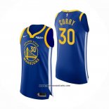 Camiseta Golden State Warriors Stephen Curry #30 Icon Autentico Azul