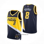 Camiseta Indiana Pacers Justin Holiday #8 Ciudad 2021-22 Azul