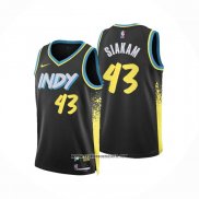 Camiseta Indiana Pacers Pascal Siakam #43 Ciudad 2023-24 Negro