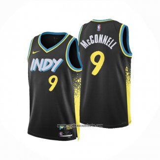 Camiseta Indiana Pacers T.J. Mcconnell #9 Ciudad 2023-24 Negro