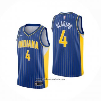 Camiseta Indiana Pacers Victor Oladipo #4 Ciudad 2020-21 Azul