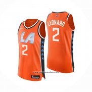 Camiseta Los Angeles Clippers Kawhi Leonard NO 2 Ciudad Authentic 2025-26 Naranja