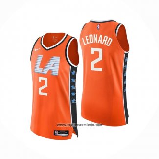 Camiseta Los Angeles Clippers Kawhi Leonard NO 2 Ciudad Authentic 2025-26 Naranja