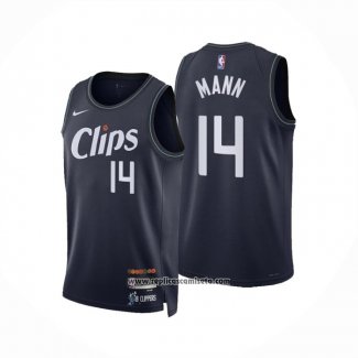 Camiseta Los Angeles Clippers Terance Mann #14 Ciudad 2023-24 Azul