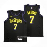 Camiseta Los Angeles Lakers Carmelo Anthony #7 Ciudad 2019-20 Negro