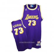 Camiseta Los Angeles Lakers Dennis Rodman #73 Retro Violeta