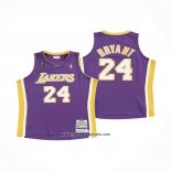 Camiseta Los Angeles Lakers Kobe Bryant #24 Mitchell & Ness Violeta