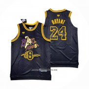 Camiseta Los Angeles Lakers Kobe Bryant #8 24 Black Mamba Snakeskin Negro