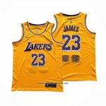 Camiseta Los Angeles Lakers LeBron James #23 Icon Amarillo