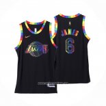Camiseta Los Angeles Lakers LeBron James #6 Fashion Royalty 2022-23 Negro