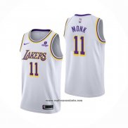 Camiseta Los Angeles Lakers Malik Monk #11 Association 2021-22 Blanco