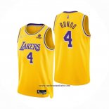 Camiseta Los Angeles Lakers Rajon Rondo #4 75th Anniversary 2021-22 Amarillo