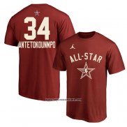 Camiseta Manga Corta All Star 2024 Giannis Antetokounmpo Rojo