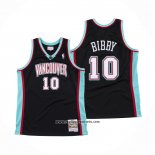 Camiseta Memphis Grizzlies Mike Bibby #10 Hardwood Classics Throwback Negro