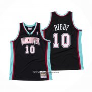 Camiseta Memphis Grizzlies Mike Bibby #10 Hardwood Classics Throwback Negro