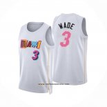 Camiseta Miami Heat Dwyane Wade #3 Ciudad 2022-23 Blanco